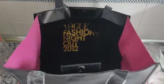 Bolso Vogue Negro y Rosa