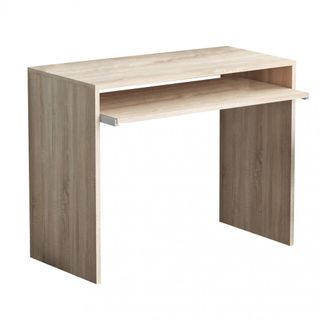 Scrivania PC con Porta Tastiera 90x45 cm Marrone