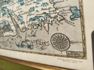 Cuadro Mapa de Irlanda Antiguo
