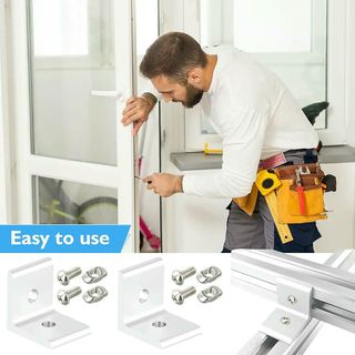 Escuadras metálicas aluminio x10 para muebles