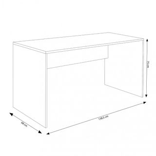 Scrivania PC Moderna Bianca 135cm Due Posti Grande