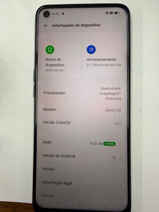 Oppo A54s preto