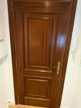 Puerta blindada madera