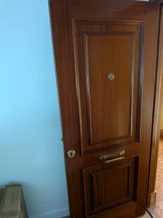 Puerta blindada madera