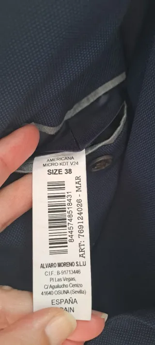 Traje de chaqueta azul marino Álvaro Moreno