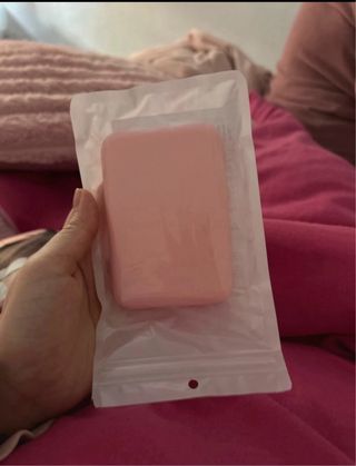 Funda cargador portátil iPhone rosa