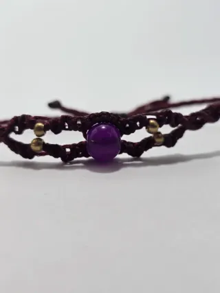 Pulseras  variadas MACRAME con piedras.