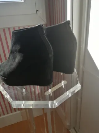 Botines piel Ante negro numero.39