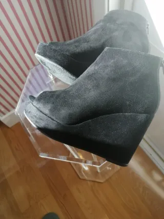 Botines piel Ante negro numero.39