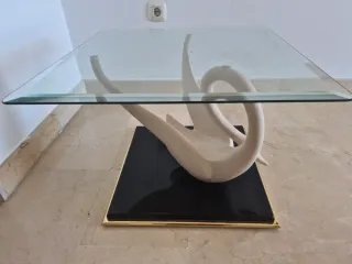 Mesas de centro cristal cisnes