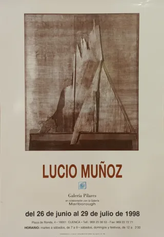 Cartel Lucio Muñoz Galería Pilares 1998