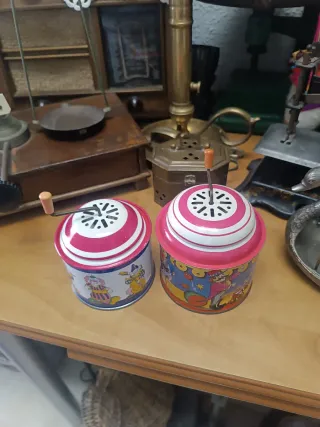 2 Cajitas Hojalata Antiguas Francesas