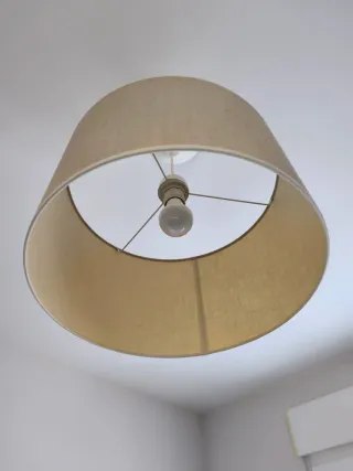 Lámpara de techo tela beige