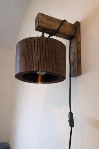 Lámpara de Pared Vintage Madera y Metal