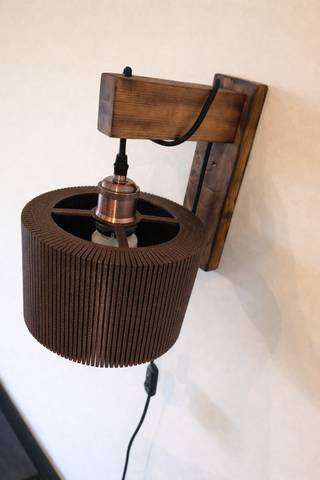 Lámpara de Pared Vintage Madera y Metal