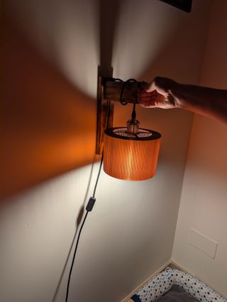 Lámpara de Pared Vintage Madera y Metal