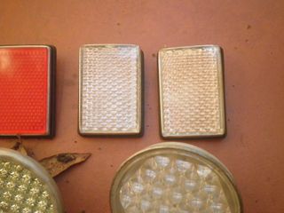 Lote 12 reflectores antiguos metálicos