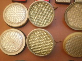 Lote 12 reflectores antiguos metálicos