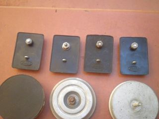 Lote 12 reflectores antiguos metálicos