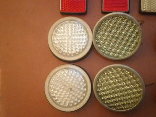 Lote 12 reflectores antiguos metálicos