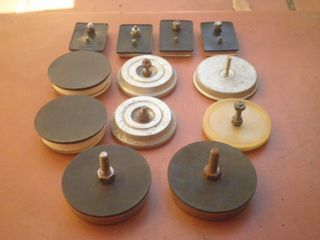 Lote 12 reflectores antiguos metálicos