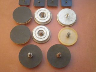 Lote 12 reflectores antiguos metálicos