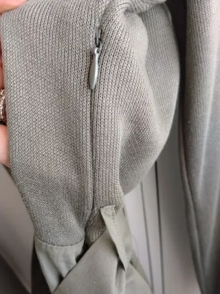 Vestido combinado Zara verde