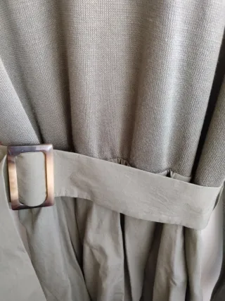 Vestido combinado Zara verde