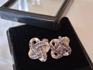 Orecchini Nodo d'Amore argento-viola