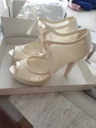Zapatos de Novia Encaje Talla 37
