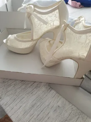Zapatos de Novia Encaje Talla 37