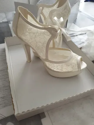 Zapatos de Novia Encaje Talla 37
