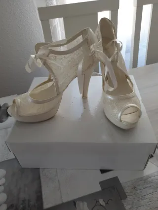 Zapatos de Novia Encaje Talla 37
