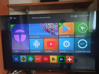 TV Box A95X Plus con mando y cargador