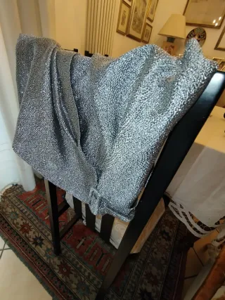 Camicia donna in lamé argento