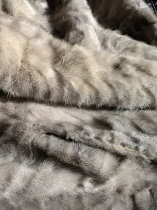 Abrigo corto piel auténtica claro