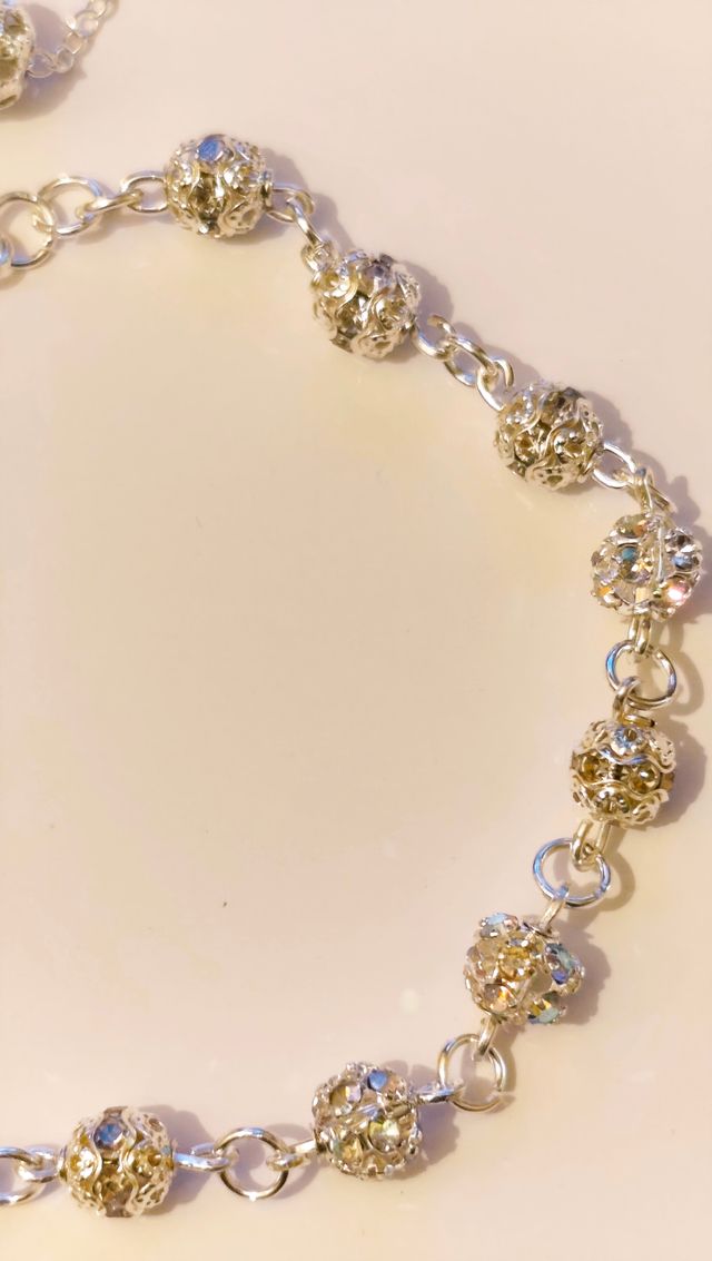 conjunto plata collar y pulsera