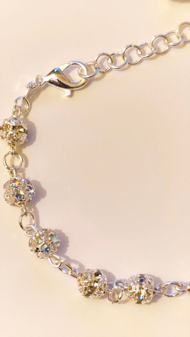 conjunto plata collar y pulsera