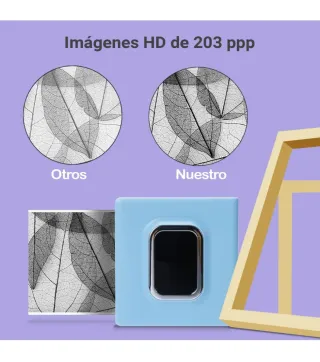 Mini Impresora Térmica Azul y Blanca