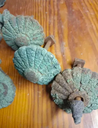 Llamador Aldaba S.XIX Bronce patina verde original