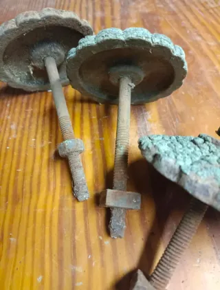 Llamador Aldaba S.XIX Bronce patina verde original