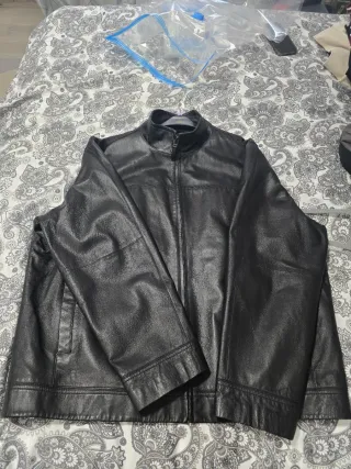 Chaqueta Piel Negra Marks&Spencer, 4XL Nueva