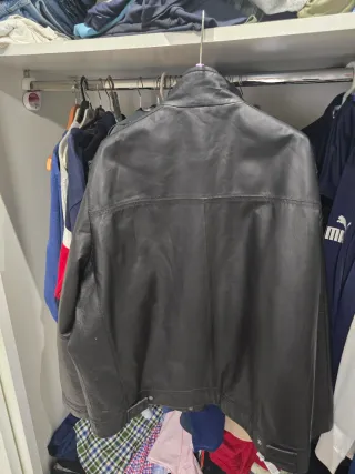 Chaqueta Piel Negra Marks&Spencer, 4XL Nueva