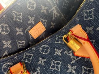 Bolso con letras LV Denim Azul