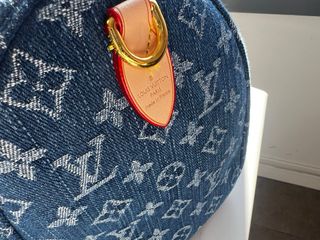 Bolso con letras LV Denim Azul