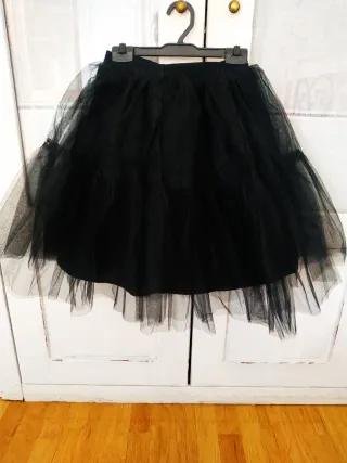 Falda de tul negra