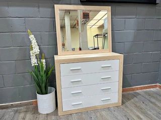 OFERTA DE COMODA APARADOR 4 CAJONES + ESPEJO