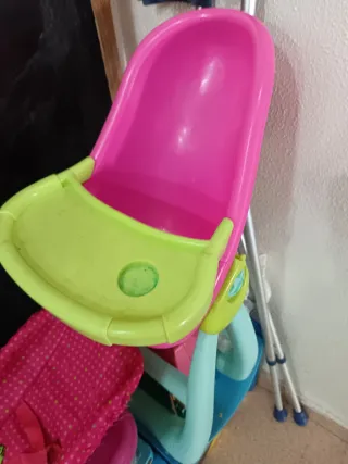 Maquita y trona de juguete para bebé
