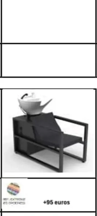 Lavacabezas peluquería negro