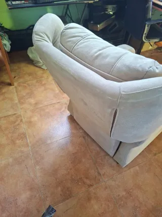 Sillón reclinable tela y metal